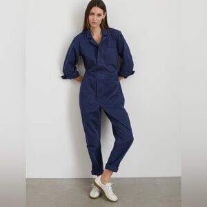 New! ALEX MILL • Cotton Standard Jumpsuit in Dark Navy